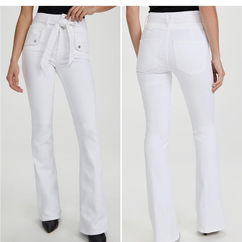 Veronica Beard White Flare Jeans